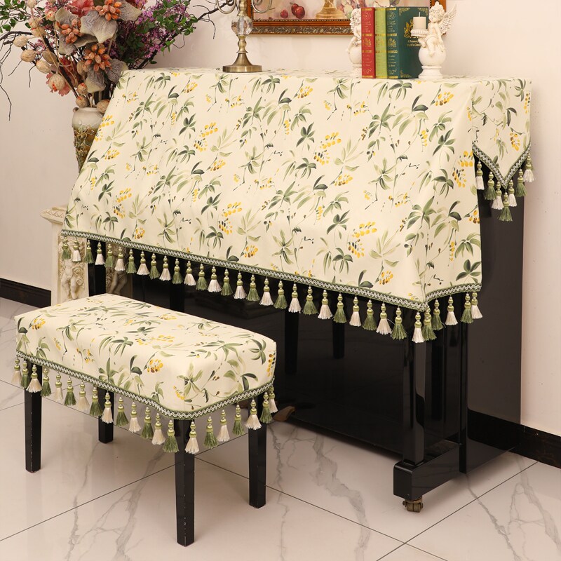 钢琴罩轻奢高档美式田园风钢琴防尘罩全罩琴披盖布高级感简约现代