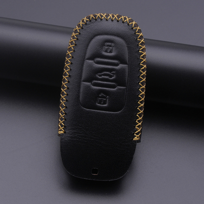 汽车真皮钥匙套 奥迪改装 奔驰 丰田 大众 现代 后配专用钥匙包扣