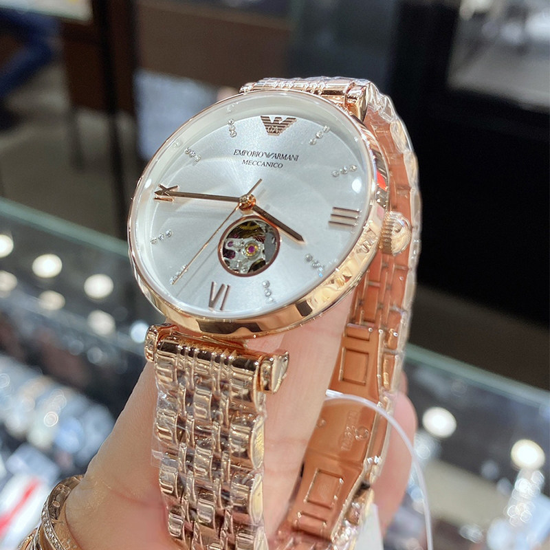 阿玛妮正品瑞士手表女士机械表2021年新款满天星镶钻十大名牌女表