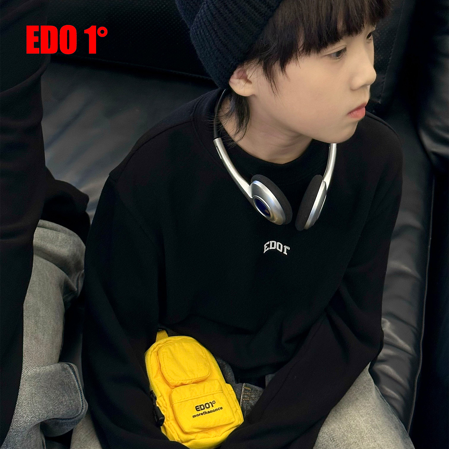 edo冬季男女童圆领保暖打底衫