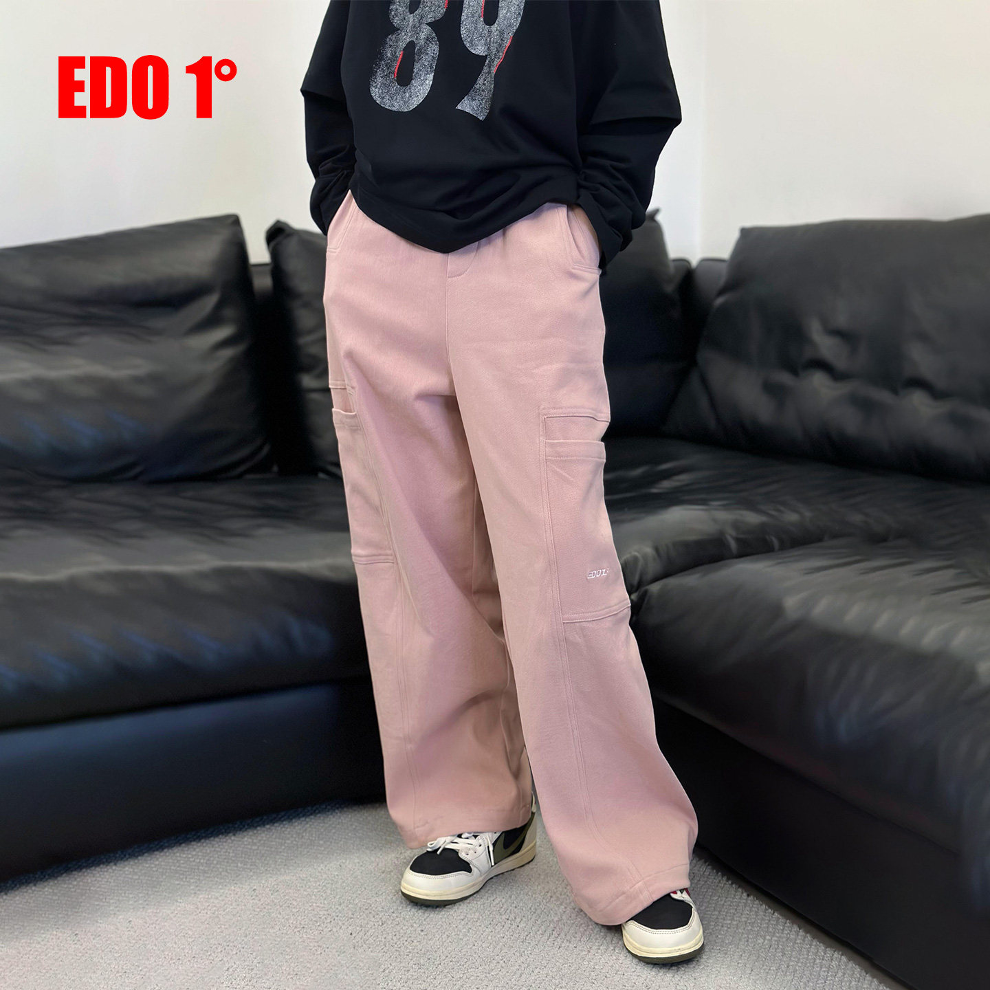 edo1一度童装25秋冬新款男女童时尚户外运动直筒裤儿童加绒长裤