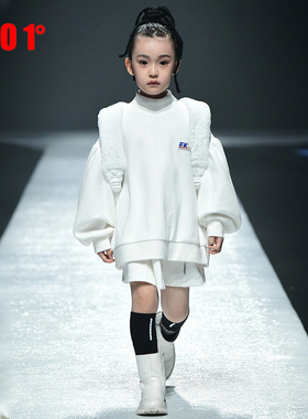 edo1一度童装秋新款女童原创设计卫衣套装儿童学院风运动衣潮