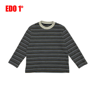 男女童百搭条纹长袖 新款 T恤儿童休闲上衣潮 25秋冬季 edo1一度童装