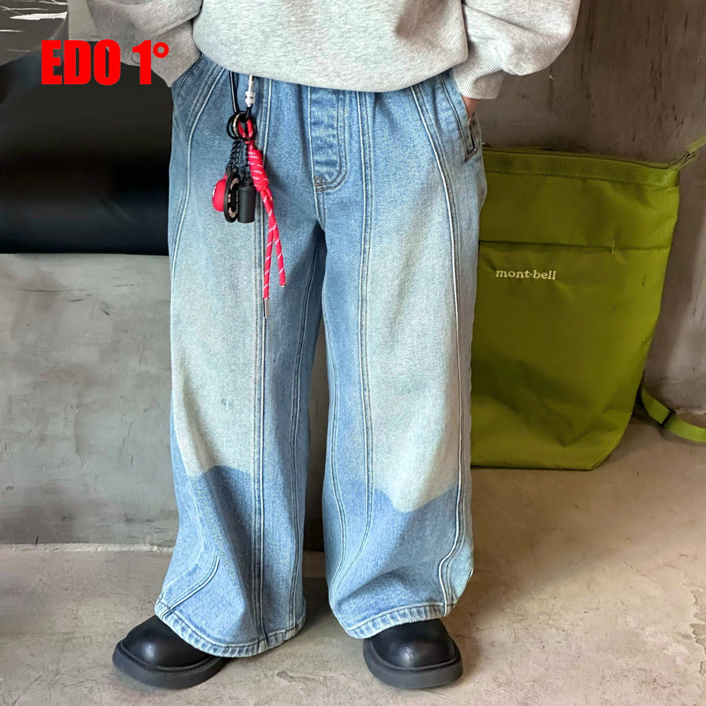 edo一度童装秋冬美式复古牛仔裤