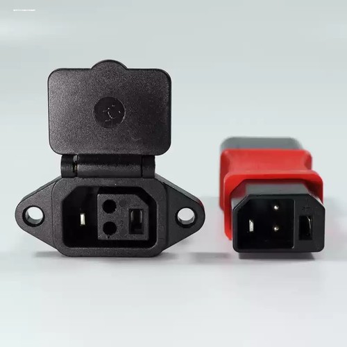 新国标2+2电动车充电口充电座插头插座充电器转换头雅迪爱玛通用