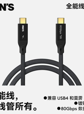 影视飓风PAN'S全能线 专业级Type-C数据线雷电5/4 USB4通用80Gbps