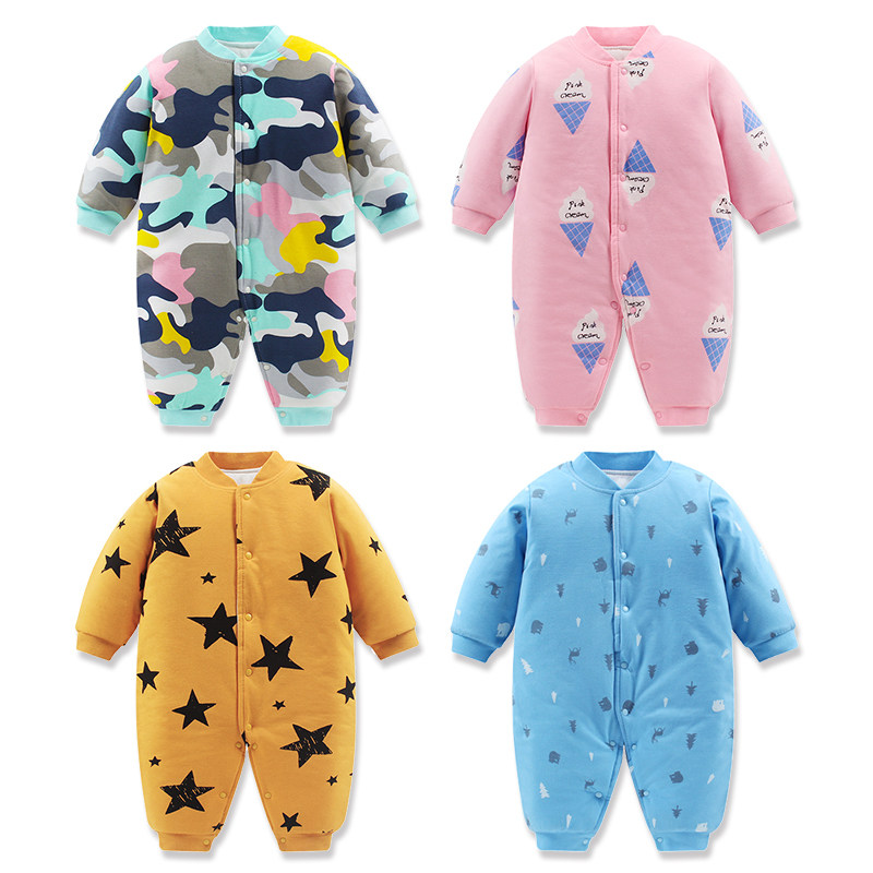 婴儿连体衣秋冬装棉衣加厚保暖男宝宝哈衣薄棉加棉新生儿纯棉爬服在类目 童装/婴儿装/亲子装, 连身衣/爬服/哈衣中 - 来自Buy2taobao.com提供专业的淘宝代购服务