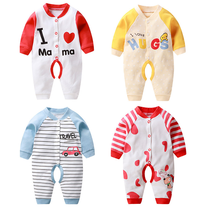 婴儿连体衣男纯棉宝宝衣服春秋睡衣新生儿哈衣女爬服秋装外出抱衣|ruв категории Детская одежда, комбинезон/на одежду/Ха одежды - от Buy2taobao.com для оказания профессиональной услуги покупки агента Taobao