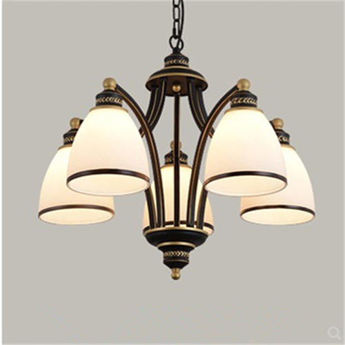 灯饰欧式风客厅卧室复古铁艺吊灯