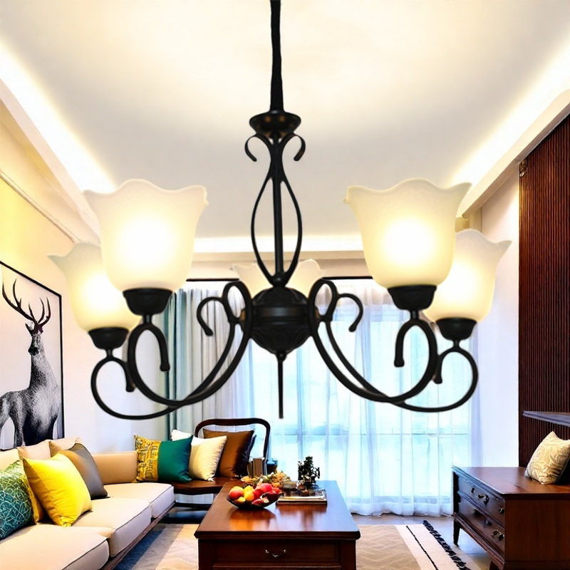 美式复古客厅吊灯简约乡村创意灯