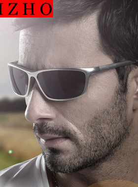 镁作偏光超轻运动男铝镁墨镜