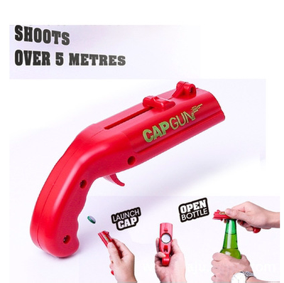 CAPGUN手枪弹射开瓶器啤酒开瓶器个性创意酒吧酒具礼品瓶盖发射器