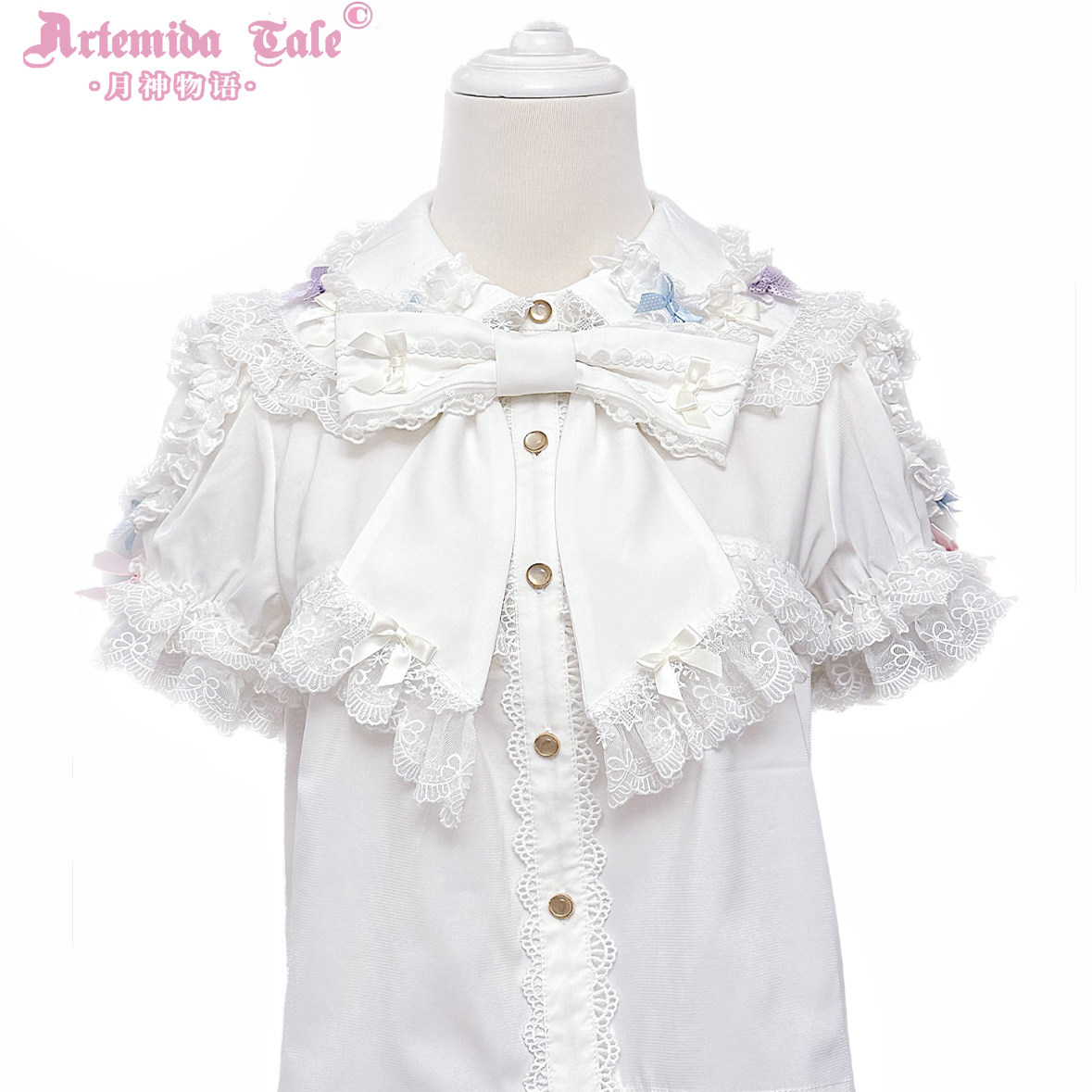 LOLITA百搭宽松夏款衬衫娃娃领图片