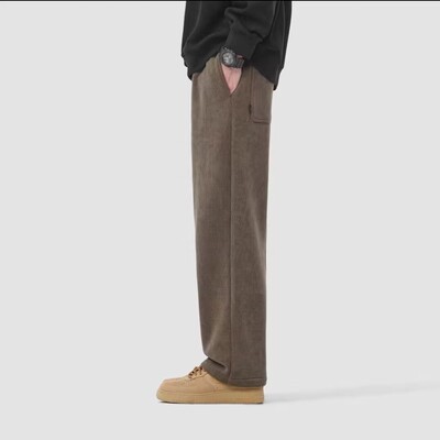 长裤直筒休闲加绒加厚灯芯绒男裤