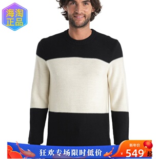 海淘正品Icebreaker Waypoint破冰船 男中厚保暖拼色美丽奴羊毛衫