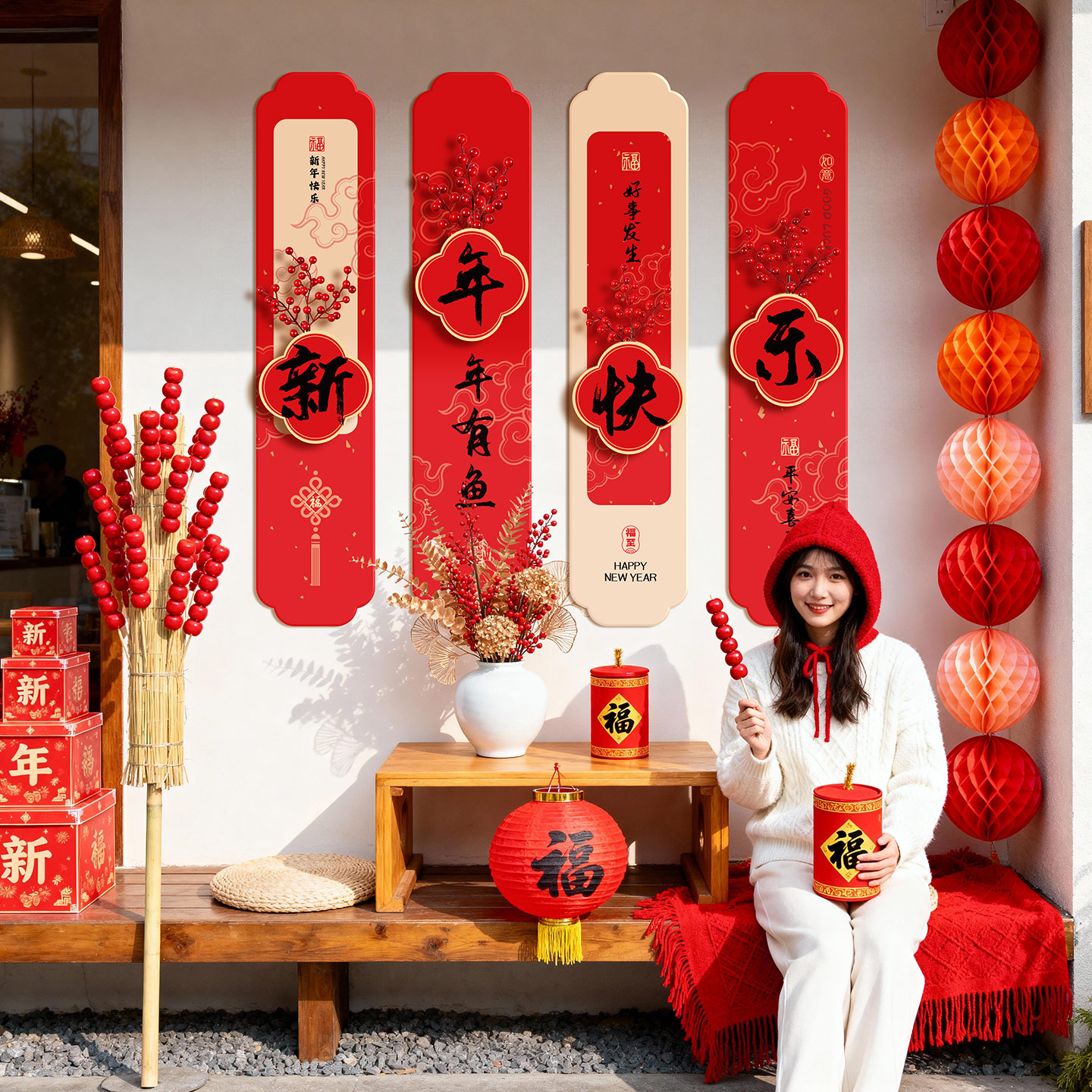 2026马年新年装饰kt板墙贴