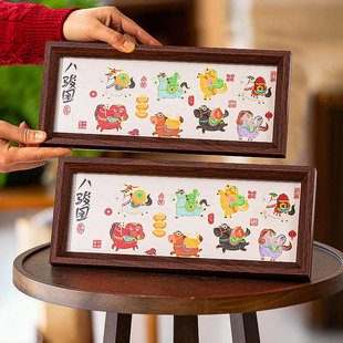 2026马年新款春节相框摆件装饰新年客厅玄关过年室内装扮氛围布置