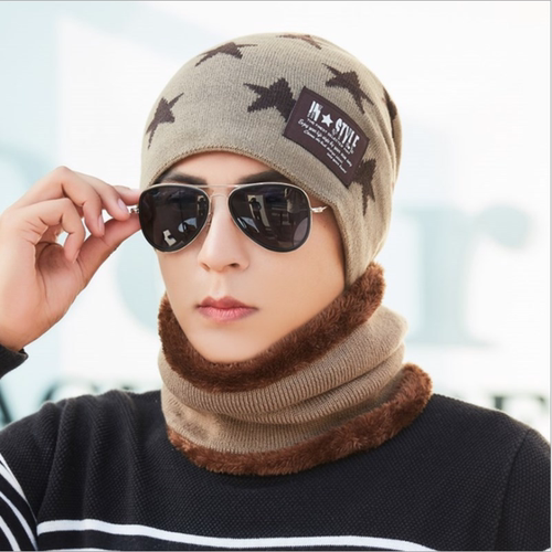 韩版男士保暖加绒加厚青年包头帽
