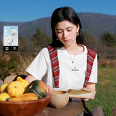 若潮大码 字母刺绣宽松胖MM 圆领棉小白T恤短袖 女装 2026春新款