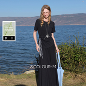 三彩2026春季 上衣半身裙长裙两件套M 套头衫 新款 慵懒T恤套装