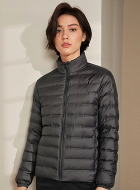 户外冲锋衣内胆羽绒服男士秋冬白鸭绒轻薄立领大码保暖防风外套女