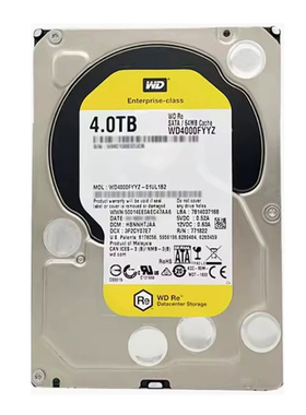 WD/西部数据WD4000FYYZ 4TB台式机硬盘SATA3.5寸