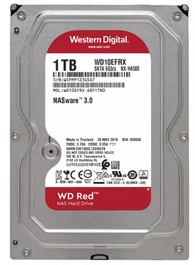 WD西部数据企业级红盘3.5寸1T台式机电脑硬盘监控NAS存储ST10EFRX