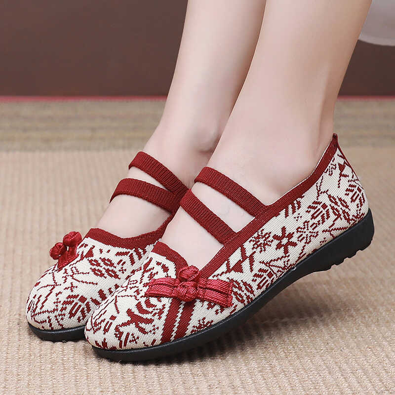 夏季透气老北京布鞋女软底防滑