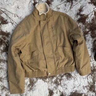 boxy工装 加绒短款 外套男女潮 复古bomber立领飞行夹克棉服冬季 美式