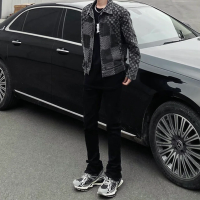 欧美高街微喇叭黑色牛仔裤潮牌男