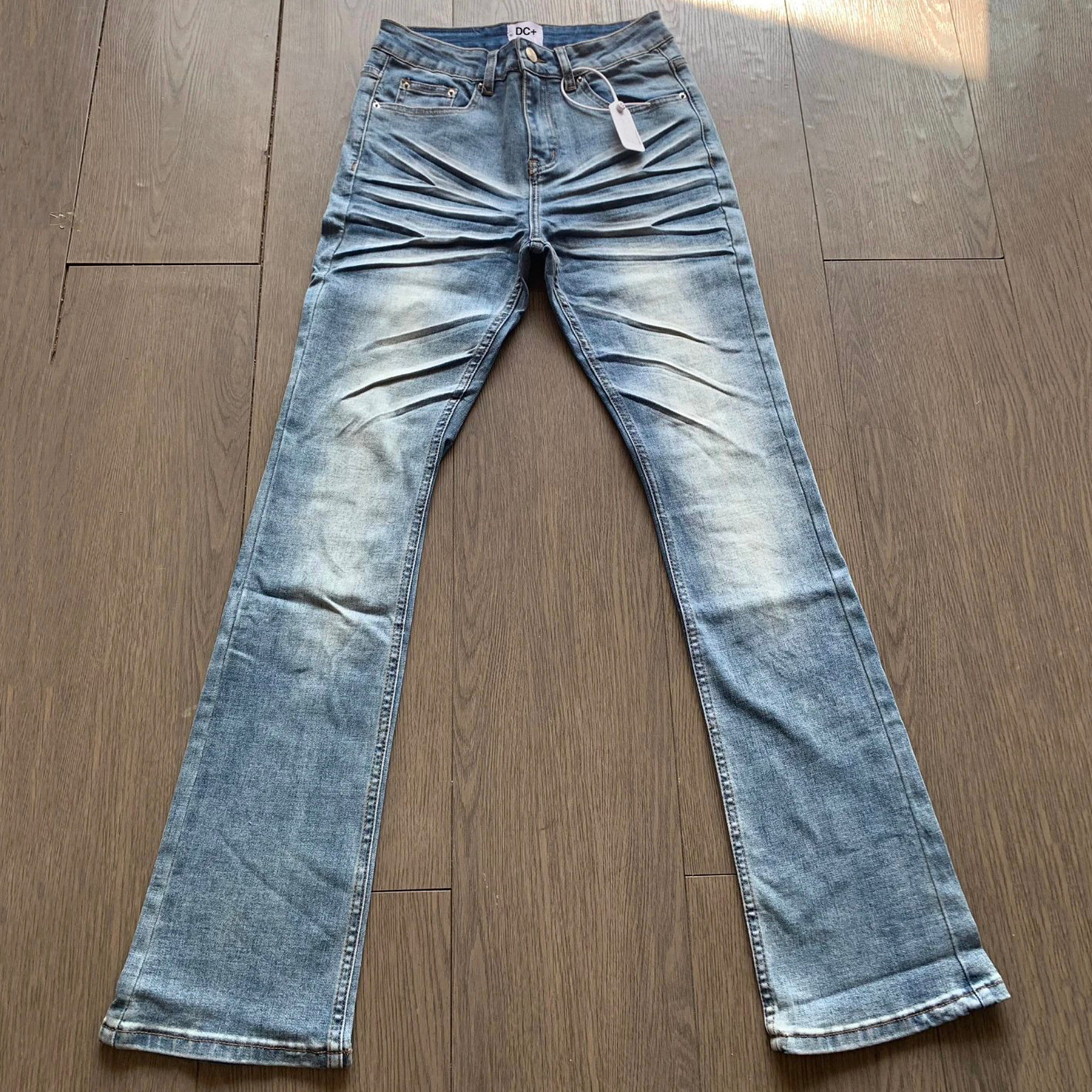 欧美vibe风重磅水洗蓝牛3.0vintage517质感微喇高弹力猫须牛仔裤,男装,牛仔裤,淘宝优惠券,粉丝福利购,淘宝优惠卷