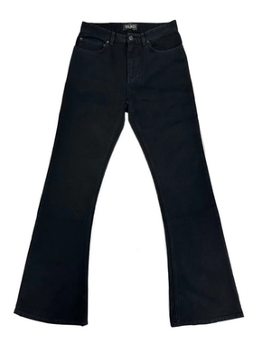 2025Fall秋冬巴黎风微喇牛王bootcut黑色阔腿牛仔裤显瘦喇叭裤男