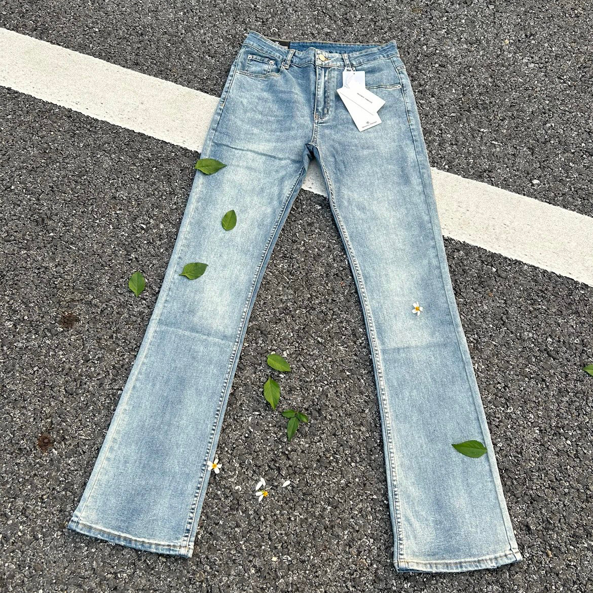 自主vintage517风牛仔裤水洗蓝男图片