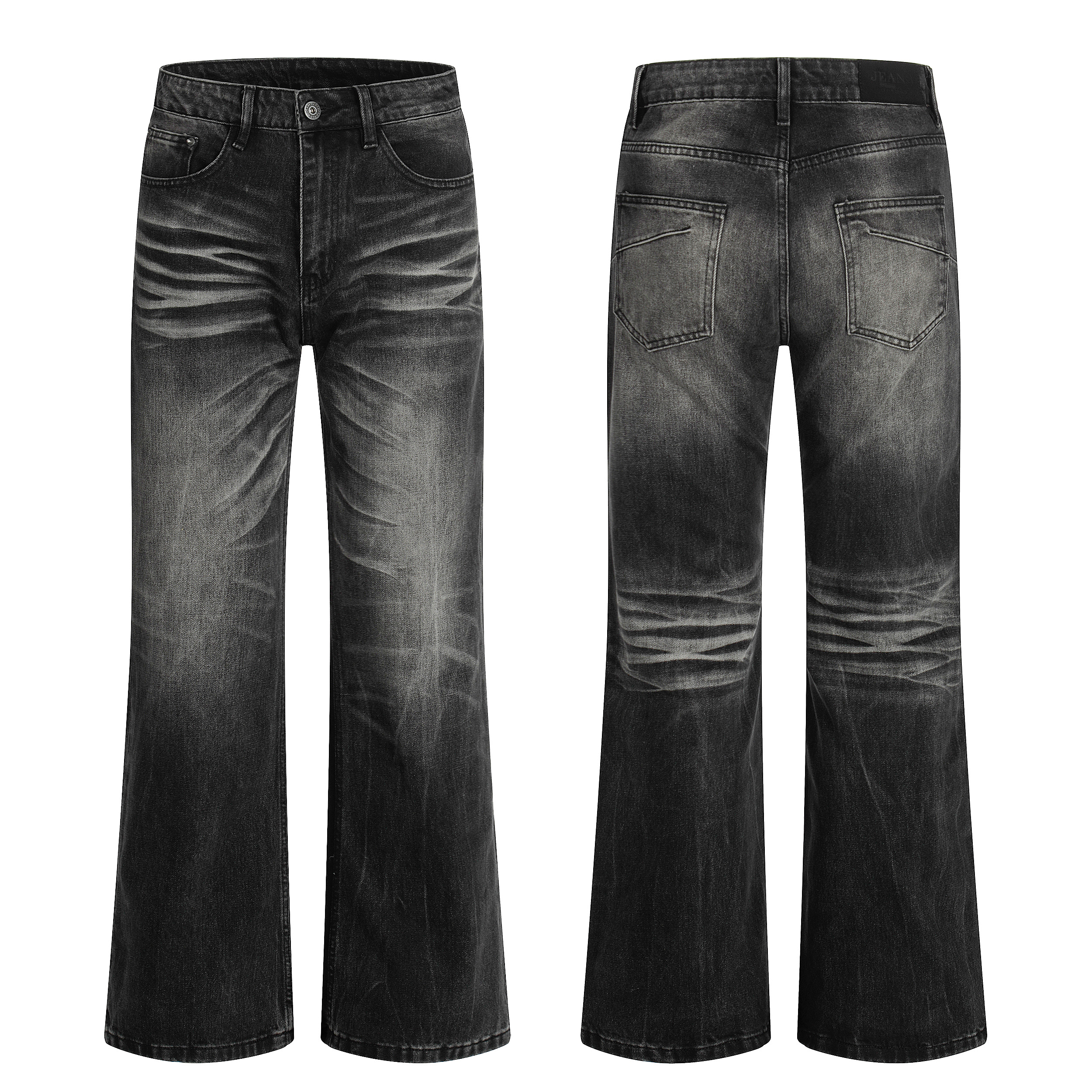 做旧微喇叭646显瘦显高牛仔裤