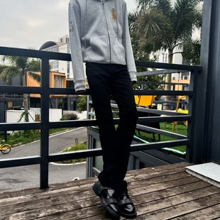 美式自主高版本cleanfit黑牛517水洗复古牛仔裤男微喇做旧vibe风