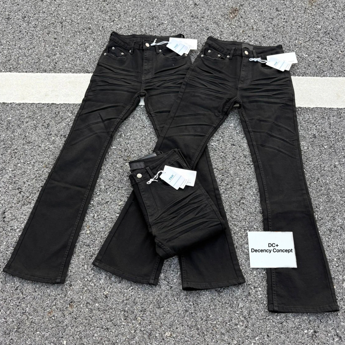 美式517版型压皱猫基础黑牛须男