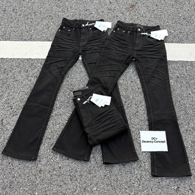 美式517版型压皱猫基础黑牛须男