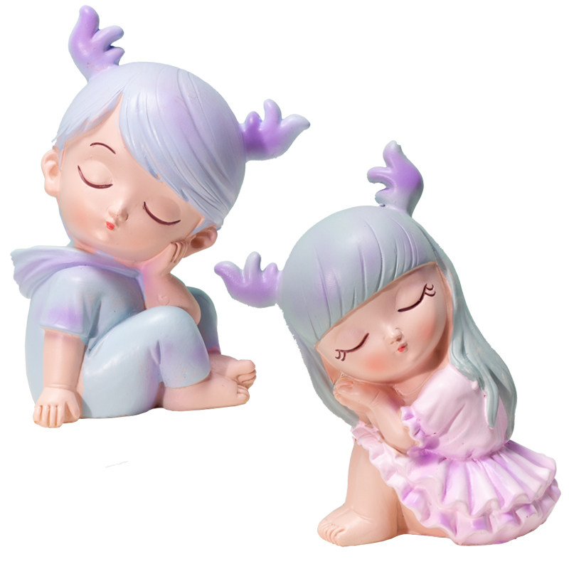 儿童节烘焙蛋糕装饰幽静之鹿网红森系唯美生日蛋糕摆件少女装扮