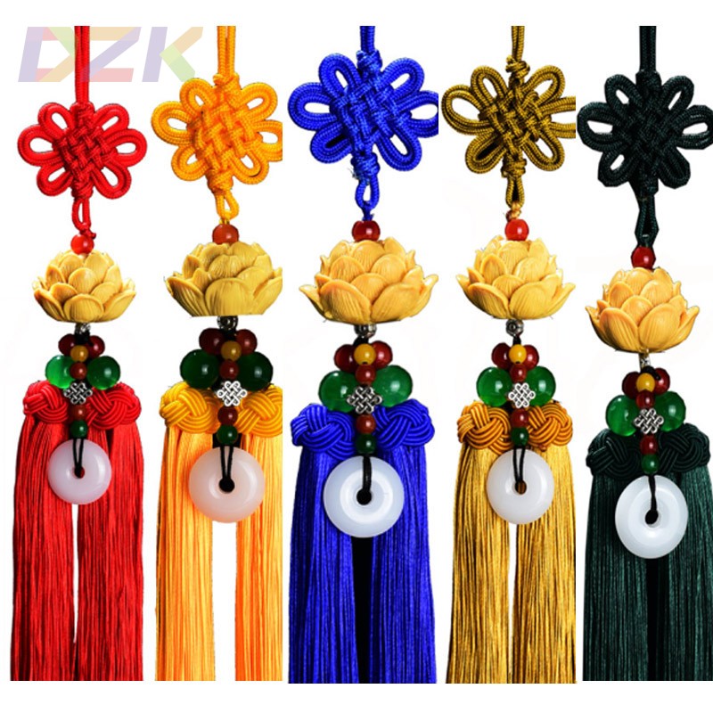 仿黄杨木莲花汽车挂件 平安扣车内装饰品汽车用品 高端 厂家直c5