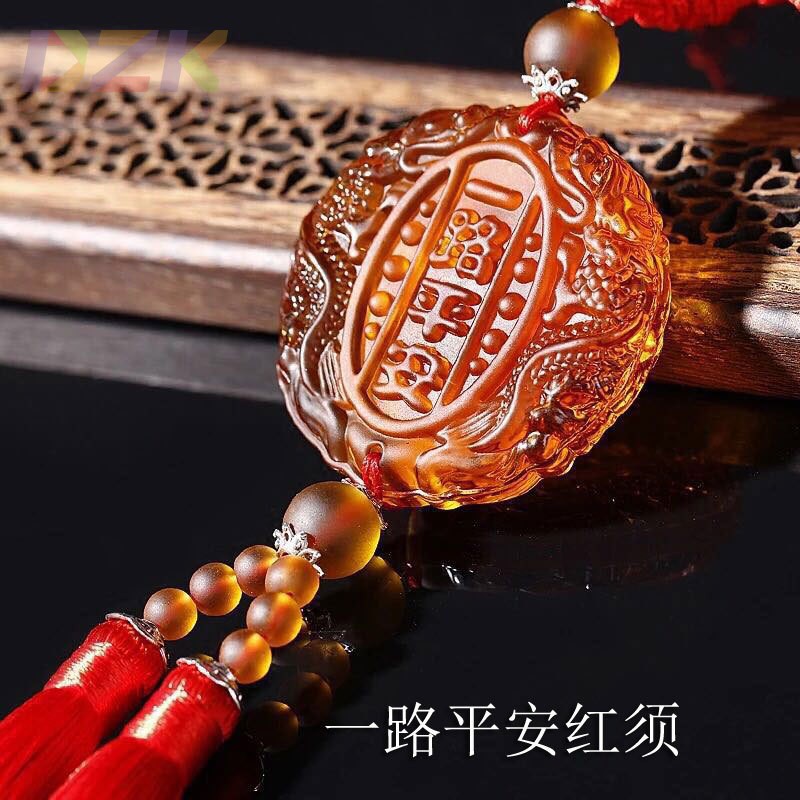 汽车挂件一帆风顺一路平安咬钱貔貅水晶挂饰车载饰品精品一件代c1