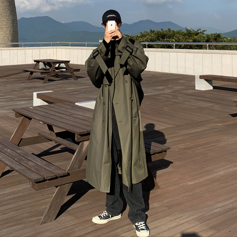 设计高级感谢尔比英伦风衣外套男士春秋季休闲中长款德式披风大衣