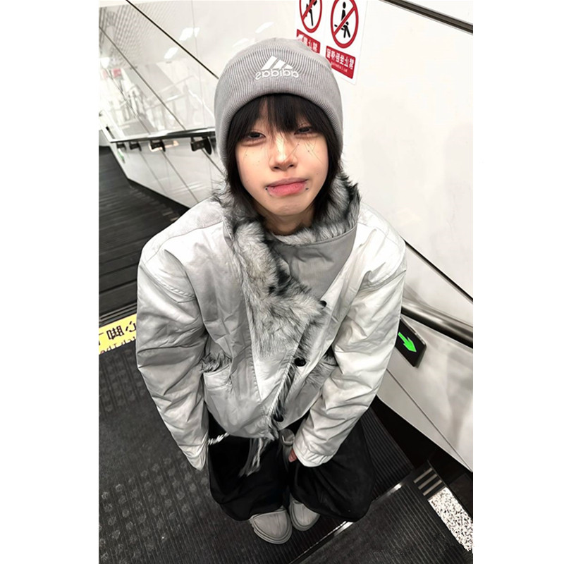 高级感毛领羽绒服男士冬季潮牌痞帅短款加绒加厚座山雕棉衣袄外套