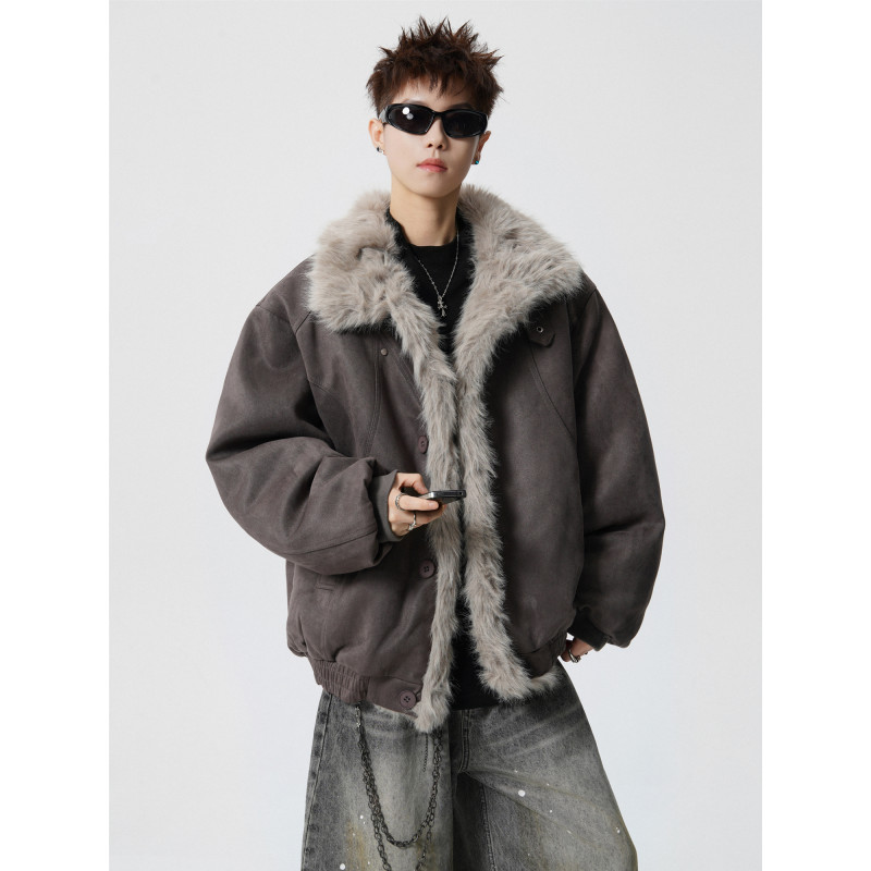 美式晋江座山雕棉服男士冬季装潮牌痞帅加厚棉衣男生短款棉袄外套