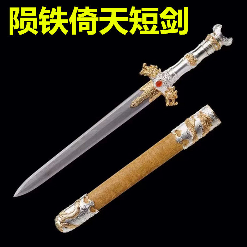 龙泉陨铁倚天短剑汉剑冷兵器古风小剑防身秦王刀剑镇宅宝剑未开刃