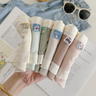 女纯色简约中腰日系薄全棉裆无痕抗菌少女学生短裤 6条装 纯棉内裤