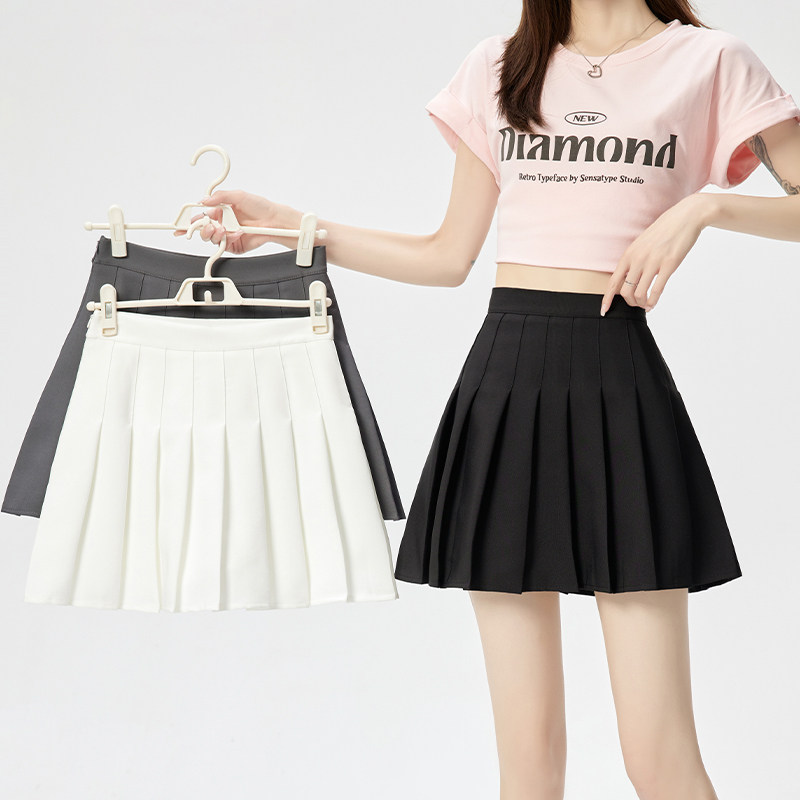 黑色百褶裙女半身裙高腰2026年新款夏季小个子显瘦a字西装JK短裙