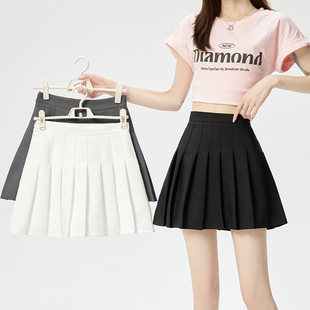 黑色百褶裙女半身裙高腰2026年新款夏季小个子显瘦a字西装JK短裙