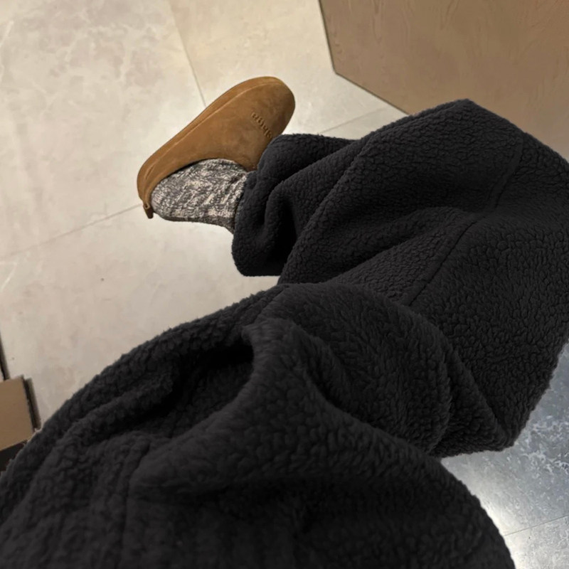 双面摇粒绒裤子女冬季加绒加厚2025新款棉裤高腰宽松阔腿运动卫裤,女装/女士精品,休闲裤,淘宝优惠券,粉丝福利购,淘宝优惠卷