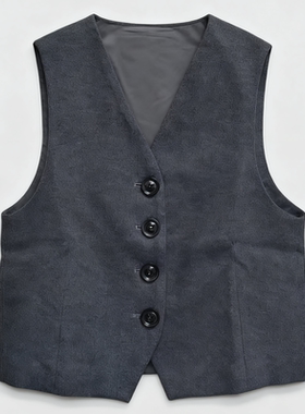 春秋灰色西装马甲背心无袖坎肩外套叠穿CH467A58052
