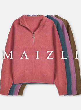 【MAIZLI】冬季重磅加厚半拉链针织打底毛衣CH453A9919
